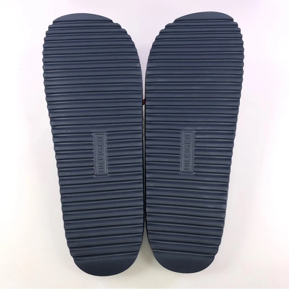 Tommy Hilfiger Men's Rafael Color Block Pool Slides in White/Gray Shoes